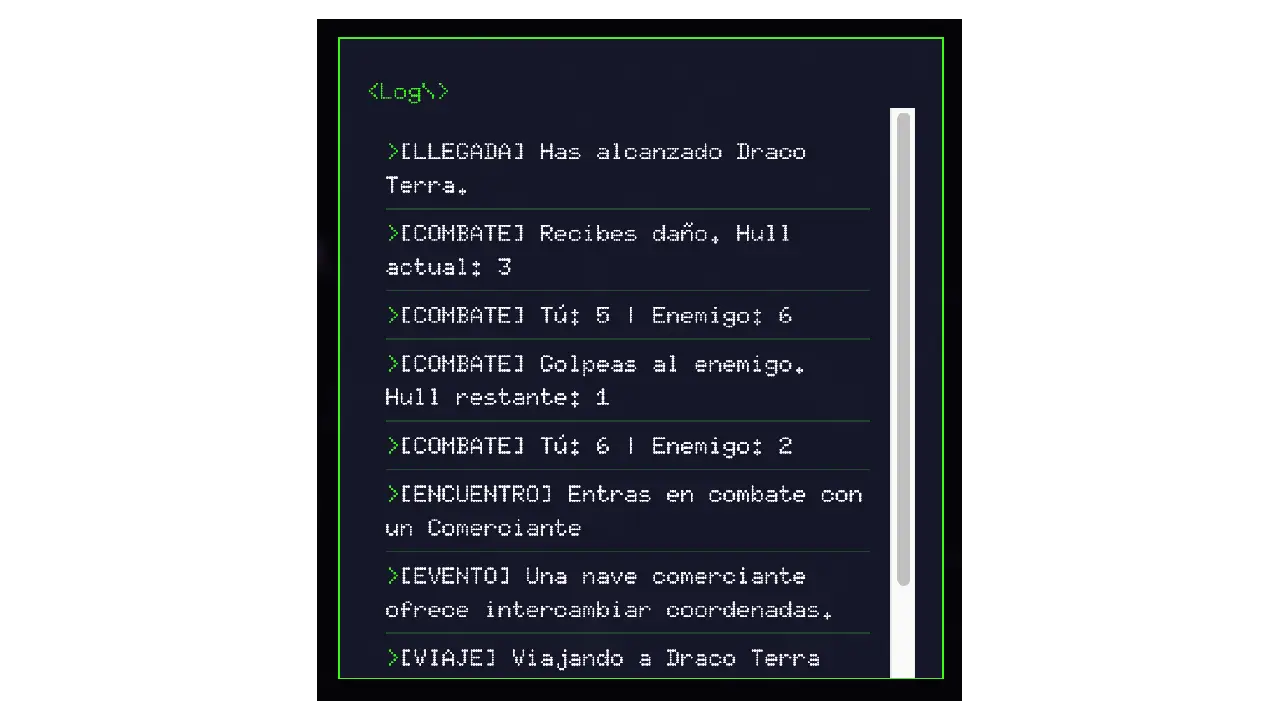 Log del juego